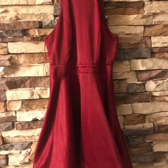 Akira Red Velvet Mini Dress - Picture 3 of 5